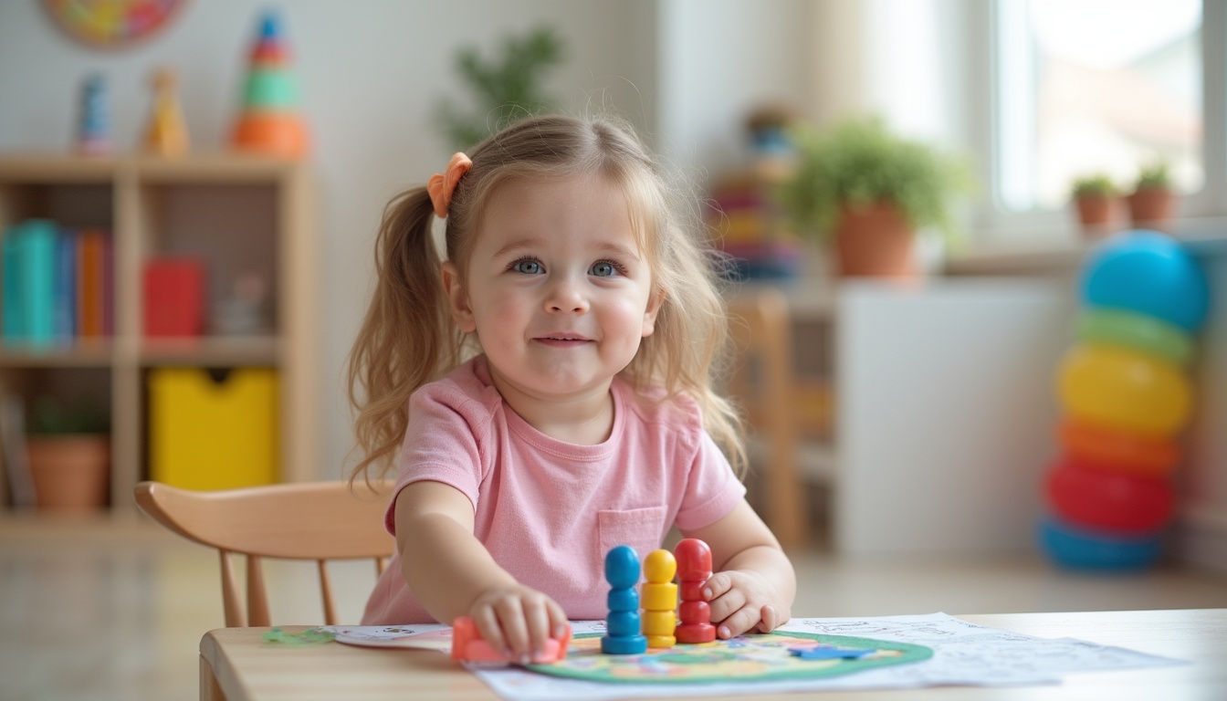 Copii fericiți jucându-se într-o grădiniță privată modernă