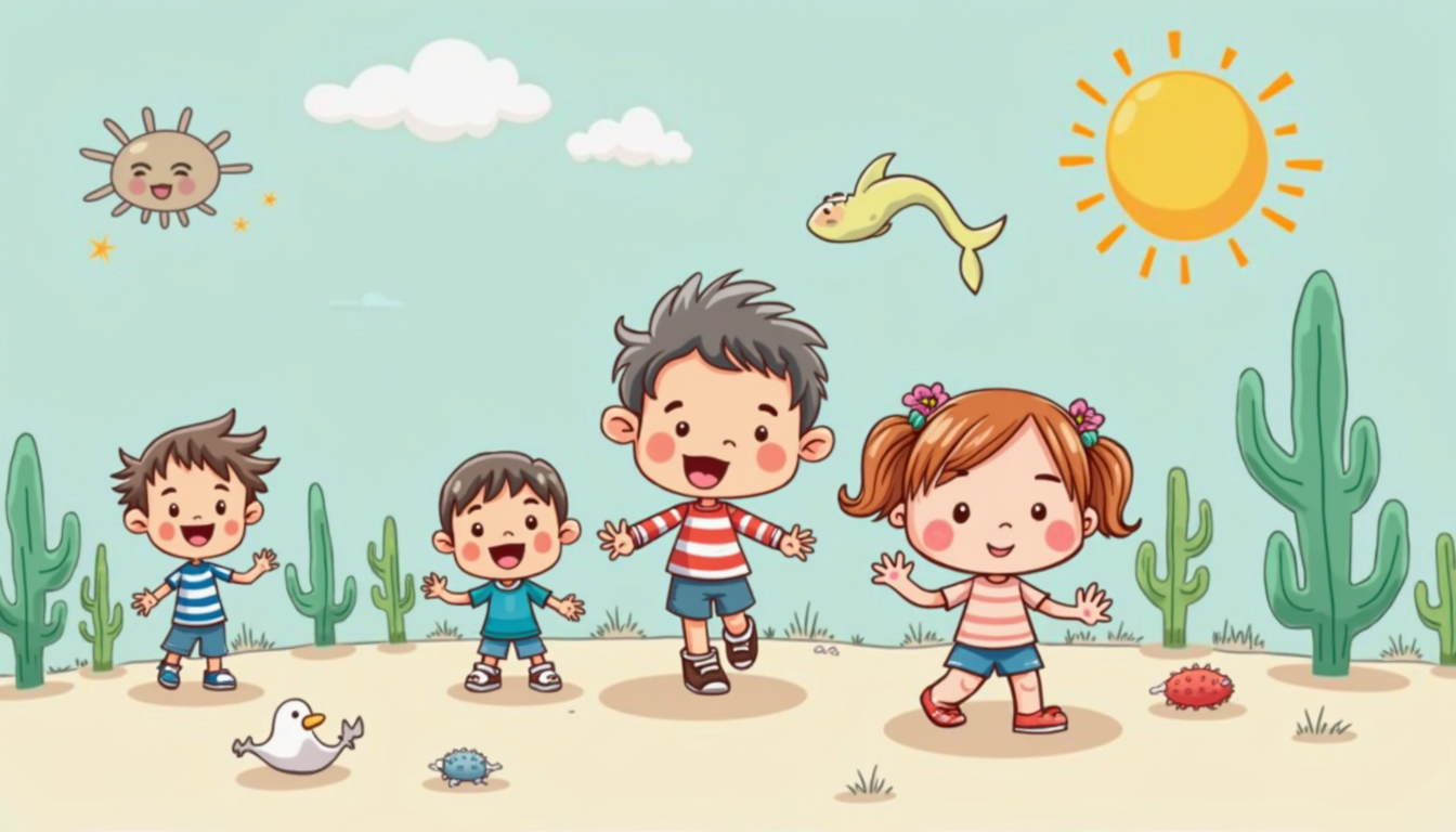 Copii fericiți jucându-se la Grădinița Ariel Ploiești, simbolizând un mediu educativ stimulant.